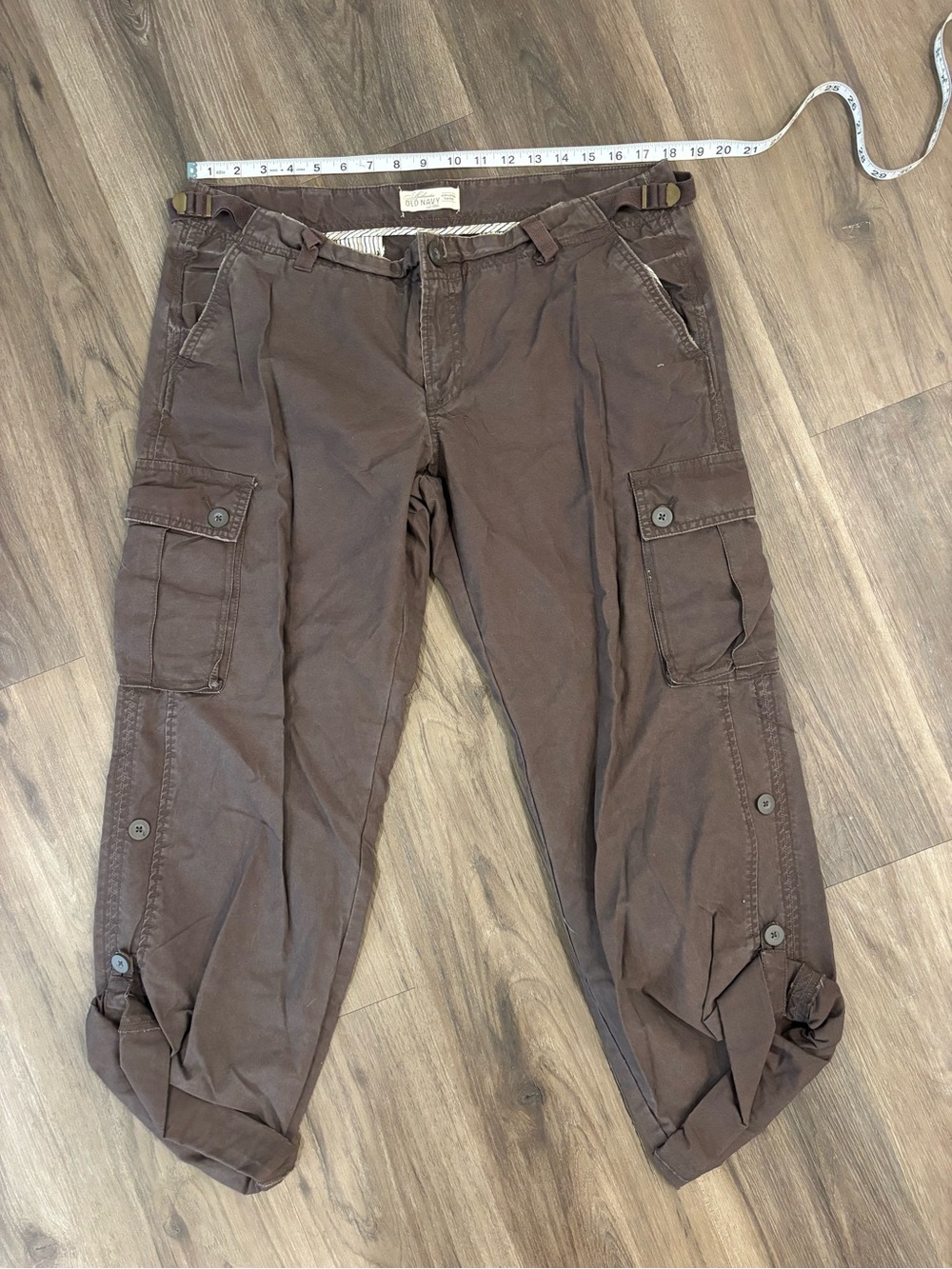 Old Navy Women’s Brown Cargo Pants with Button Tabs